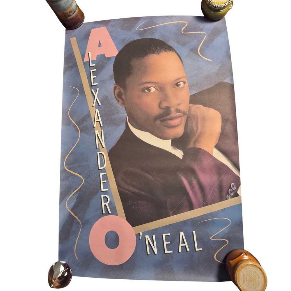 Alexander O'Neal Hearsay Vintage 1987 Original Promo Poster 24.5x37 CBS Records
